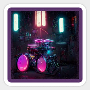 CyberPunk Drum kit Sticker